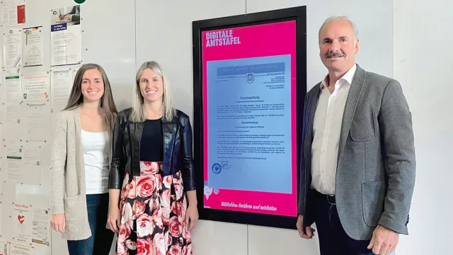 Digitale Amtstafel in Vorchdorf