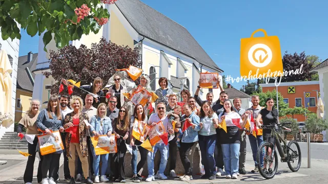 Vorchdorfer Kaufmannschaft im Ortszentrum 2025 - Werbering Vorchdorf