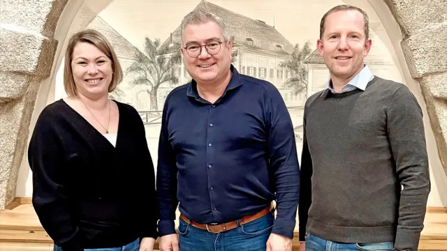 Nadine Radner, Bgm. Ingo Dörflinger und Christian Brunner