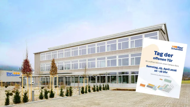 Mayr Schulmöbel - Campus Scharnstein - Eröffnung am 25. April 2026 mit Tag der offenen Tür