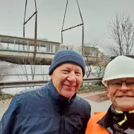 MS Magdalena am Traunsee angekommen, mit Karlheinz Eder und Gunter Schimpl