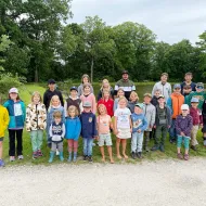 Freude bei den Kindern beim Angeln bei den Dietmair-Teichen in Vorchdorf