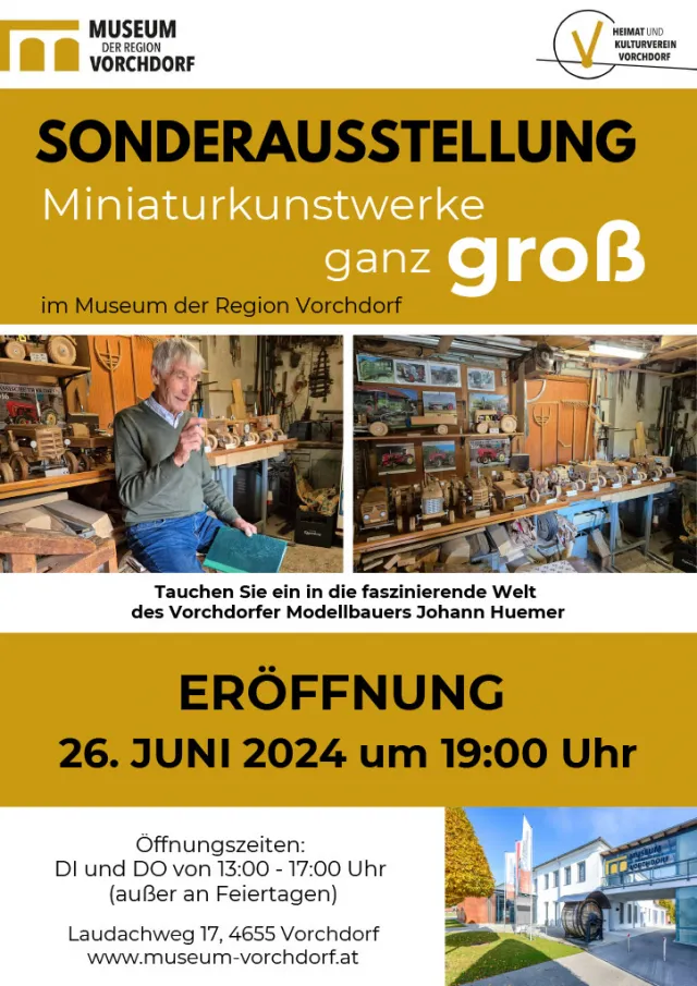 Sonderausstellung Museum der Region Vorchdorf - Miniaturkunstwerke ganz groß