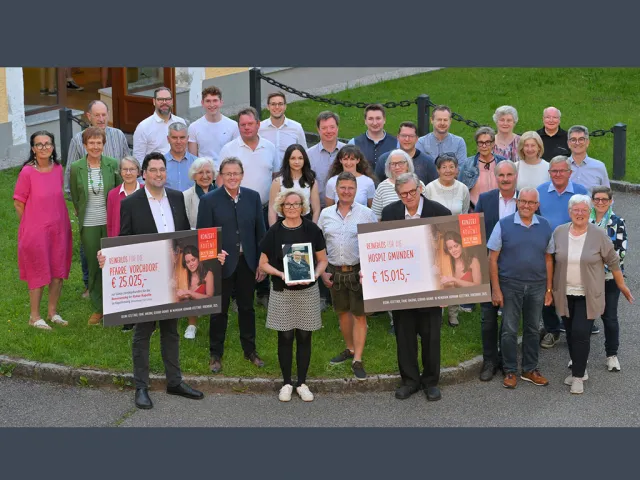Spendenübergabe Ende Mai 2025 für das Benefizkonzert 2024 in Vorchdorf