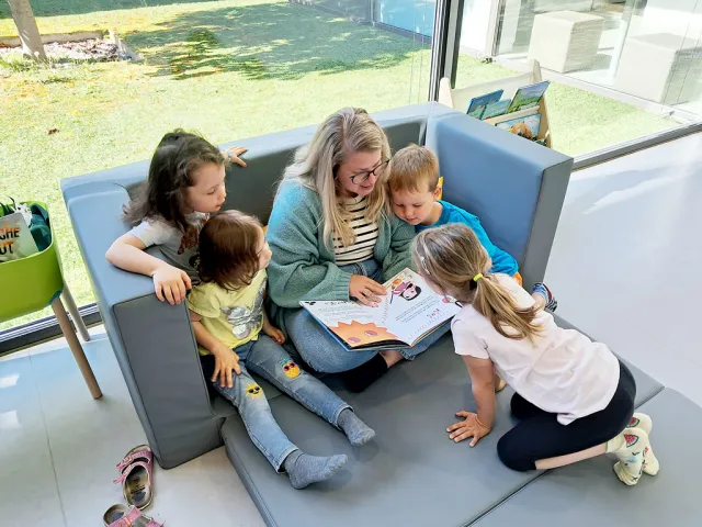 Lesegarten - neu seit April 2025 im Kindergarten Fischböckau, Vorchdorf Lesegarten - neu seit April 2025 im Kindergarten Fischböckau, Vorchdorf