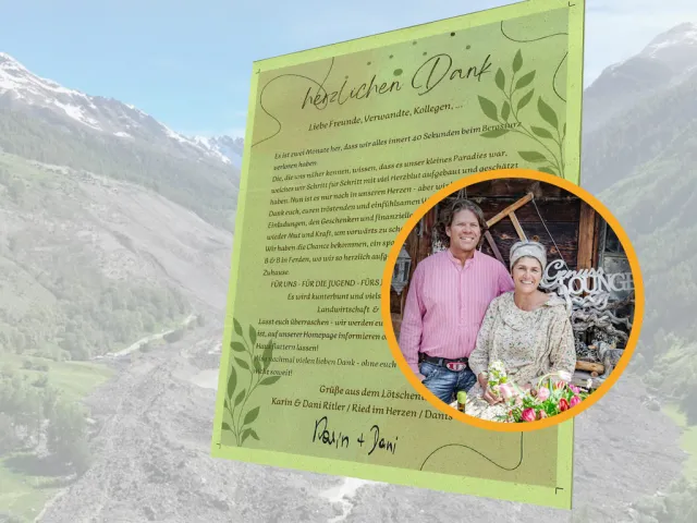 Dankesbrief aus dem Lötschental nach dem Abbruch des Birchgletschers haben die Ritlers alles verloren Dankesbrief aus dem Lötschental nach dem Abbruch des Birchgletschers haben die Ritlers alles verloren