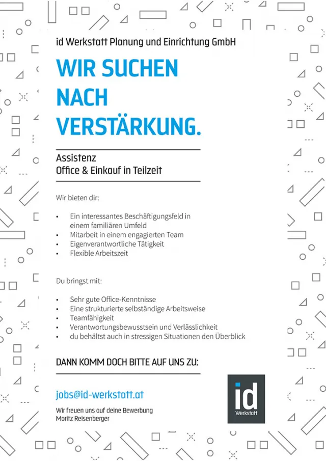 Vorchdorf - Office & Einkauf Teilzeit - id Werkstatt