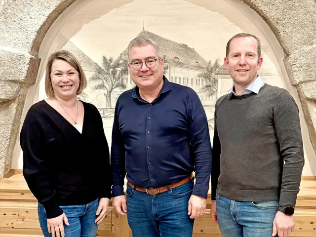 Nadine Radner, Bgm. Ingo Dörflinger und Christian Brunner