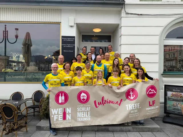 Frühstück beim Hauptsponsor Brandl in Gmunden 