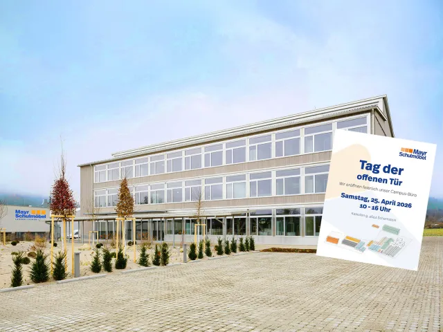 Mayr Schulmöbel - Campus Scharnstein - Eröffnung am 25. April 2026 mit Tag der offenen Tür